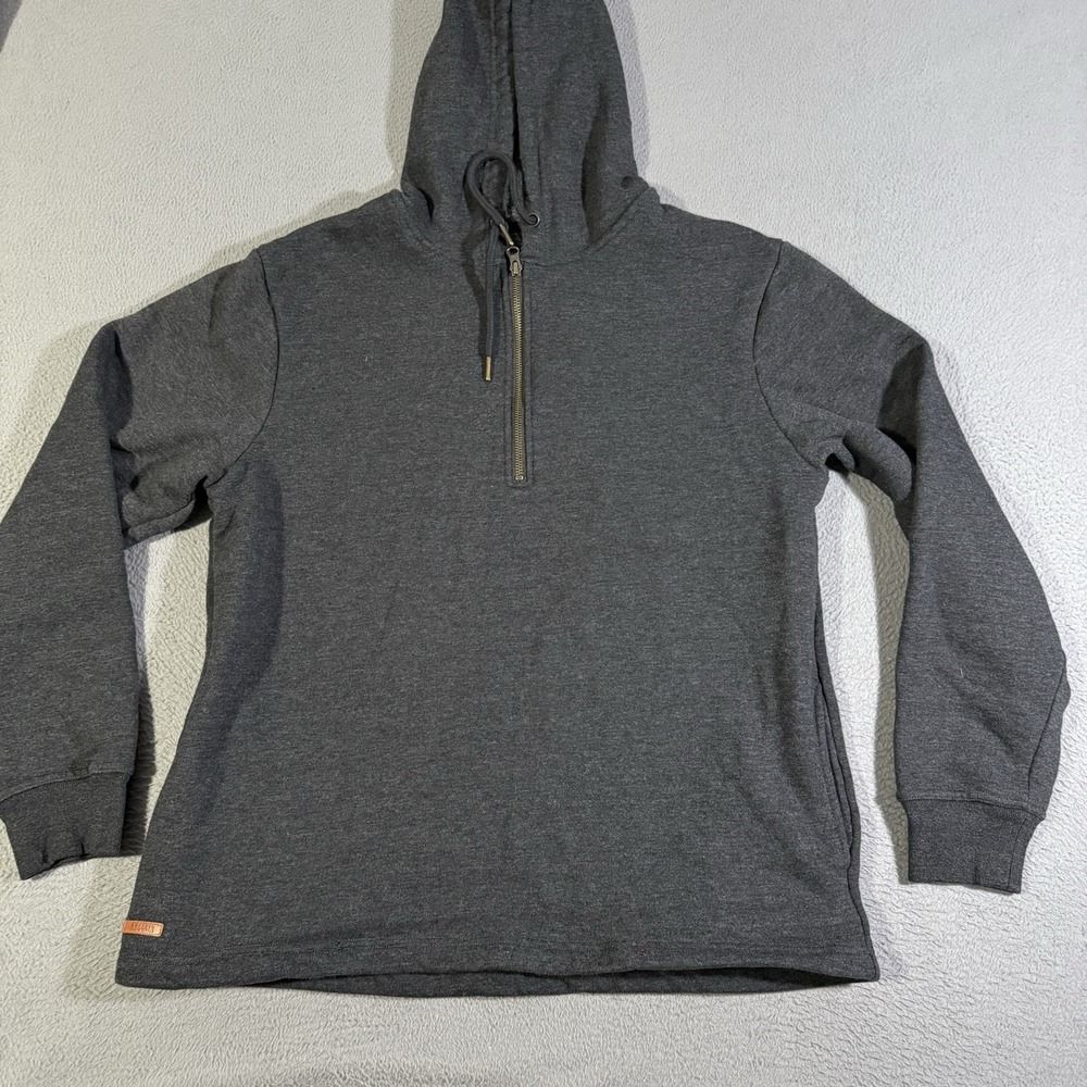 Buffalo David Bitton Men's Long Sleeve 1/4 Zip Fleece Size Large Gray
